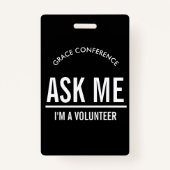 私頼はボランティIDバッジだ バッジ (裏面)