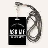 私頼はボランティIDバッジだ バッジ (正面ランヤード)