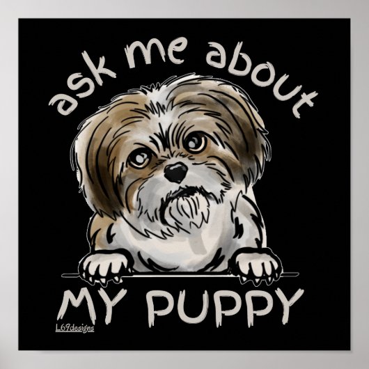 私頼は可愛い犬の愛おもしろい者のプレゼントについて ポスター (正面)