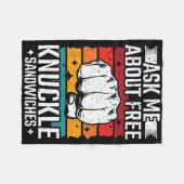 私頼は自由なナックルサンドイッチについて フリースブランケット (正面(横))