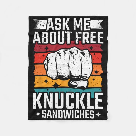 私頼は自由なナックルサンドイッチについて フリースブランケット (正面)