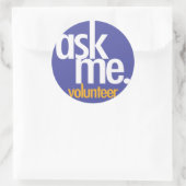 私頼紫ボランティアステッカー ラウンドシール (バッグ)