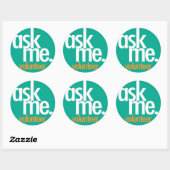 私頼緑のボランティアステッカー ラウンドシール (シート)