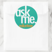 私頼緑のボランティアステッカー ラウンドシール (バッグ)