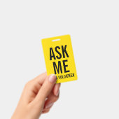 私頼 |イエローボランティアバッジ バッジ (手持ち)