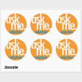 私頼。オレンジボランティアステッカー ラウンドシール (シート)