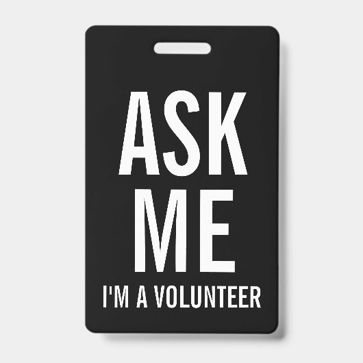 私頼 |ブラックボランティアバッジ バッジ (表面)