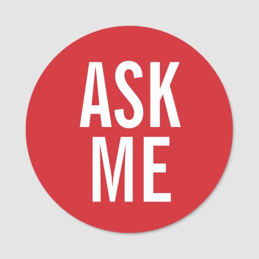 私頼 |赤いボランティアバッジ 名札 (正面)