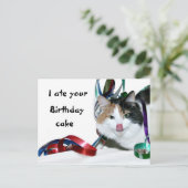 私食べのお誕生日ケーキ ポストカード (スタンド正面)