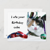 私食べのお誕生日ケーキ ポストカード (正面/裏面)