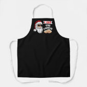 私食べはクッキーのおもしろい汚い冗談サンタ・クリスマス エプロン (正面)