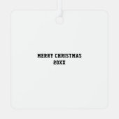 私食べはクッキーのおもしろい汚い冗談サンタ・クリスマス メタルオーナメント (裏面)