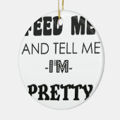 私食べ物を与えにシャツへの贈かわいらしり物を教えて セラミックオーナメント (左)