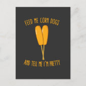 私食べ物を与えはコーン犬と言うかわいらし ポストカード (正面)