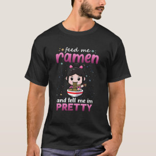 私食べ物を与えはラーメン好きGとかわいらし言う Tシャツ