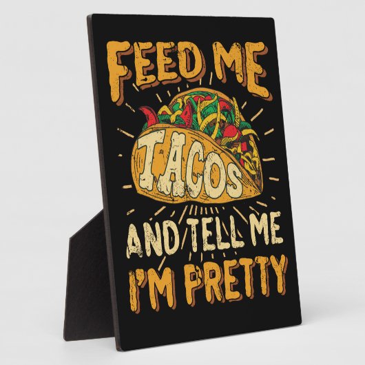 私食べ物を与えはBeautiful Cinco deだと言う フォトプラーク (側面)