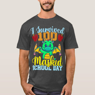 私100仮面生き延び学校日ドラゴンラバーティー Tシャツ