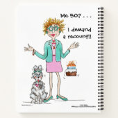 私50?断定的な女性の戯画 ノートブック (裏面)