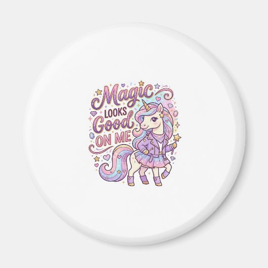 私+に+ユニコーン+の+魔法 マグネット (正面)
