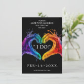 🌈私❤️はプライドのLGBTQハート結婚を セーブザデート (スタンド正面)