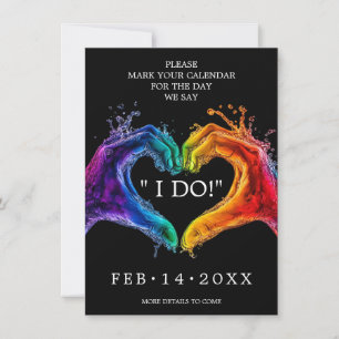 🌈私❤️はプライドのLGBTQハート結婚を セーブザデート