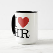 私❤️はHRが大好き(人事部) マグカップ (正面左)
