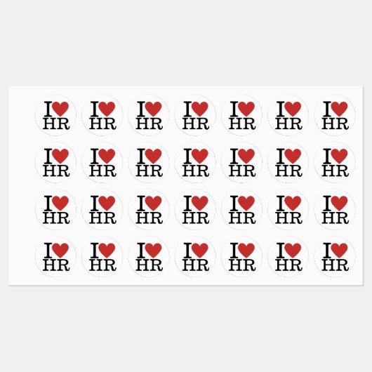 私❤️はHRが大好き（人事部） ラベル (シート)