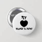 私、イエス・キリストに属します 缶バッジ (正面&裏面)