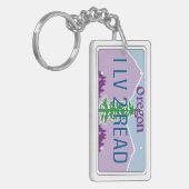 "私"ナンバープレートKeychainを読まれるLV 2 キーホルダー (正面左)