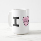 "私[ハート定形モル} U"のマグ コーヒーマグカップ (正面左)