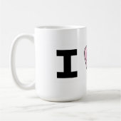 "私[ハート定形モル} U"のマグ コーヒーマグカップ (左)