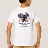 「私(ハート)退役軍人!」 カスタマイズ可能 Tシャツ (裏面)
