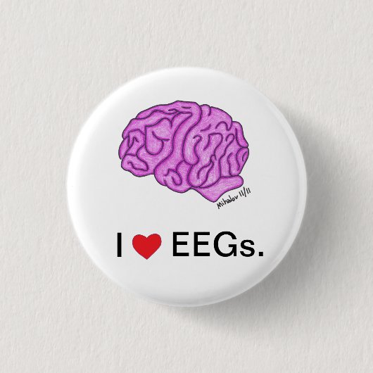 "私[ハート] EEGs"ボタン 缶バッジ (正面)