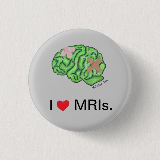 "私[ハート] MRIs"ボタン 缶バッジ (正面)