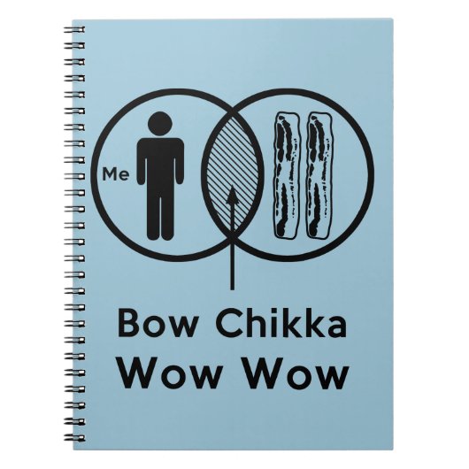 私 + ベーコン=弓Chikkaのワウのワウ ノートブック (正面)