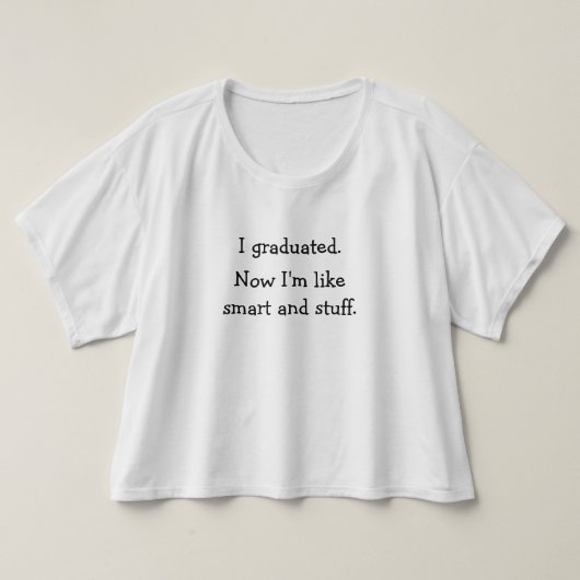 私、卒業式に最適な面白い学校大学卒業女性 トライブレンドＴシャツ (デザイン正面)