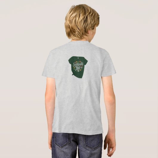 私：地球に優しエコ生活を抱えフレンドリーて トライブレンドＴシャツ (裏面全面)