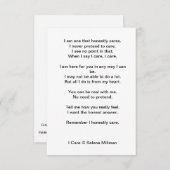 「私」気にの詩 エンクロージャーカード (正面/裏面)