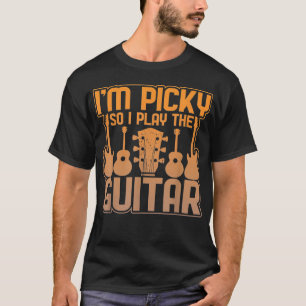 私、気難しいからギター弾いてるわ グラフィックピック Tシャツ