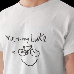 私 + 私のバイク=幸福 Tシャツ