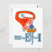 私、私の小妖精や小人と私 ポストカード (正面/裏面)