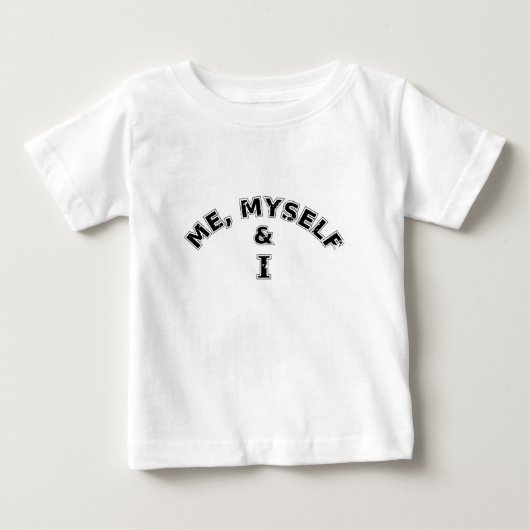 私・自分・私 Typography ベビーTシャツ (正面)