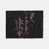 私 花嫁 黙って 卒花パーティー フリースブランケット (正面(横))