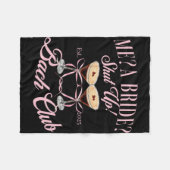 私 花嫁 黙って 2025年 バチェロレッテ パーティー フリースブランケット (正面(横))