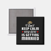 私、落ち着いてなんていられない。息子が結婚するのよ、結婚式よ。 マグネット (正面/裏面)