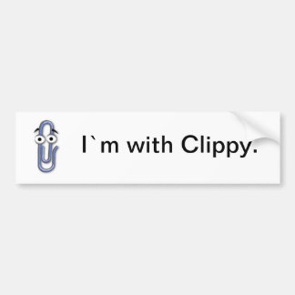 "私Clippy"車のが付いている` mステッカー バンパーステッカー