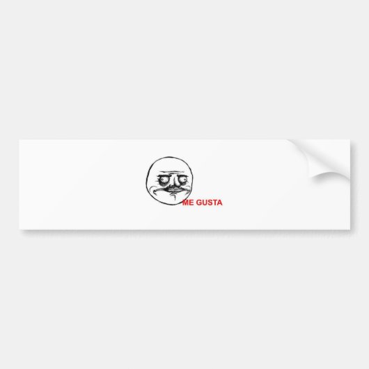 私Gusta バンパーステッカー (正面)