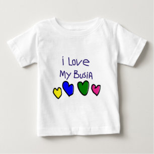 私I愛Busia私の(ポーランドの祖母)のギフト ベビーTシャツ