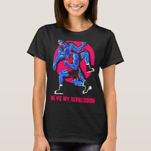 私vs私の憂鬱ジムフィットネス重量挙げ体 tシャツ (正面)