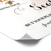 秋あなたの座席の結婚式のレセプションサインを見つける ポスター (角)